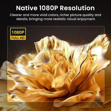 Proyector portátil HAPPRUN H1 Full HD 1080p con Bluetooth y altavoces integrados - 2/3