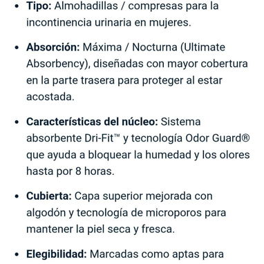Compresas nocturnas para mujer - 2/2