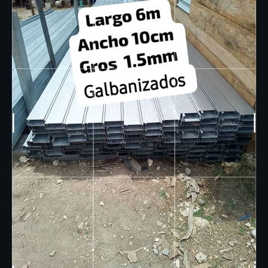 🐊🐊🚨Purles galbanizados de 6 m x 10 cm de 1.5 y de 2.50 de los gordos x 7 cm nuebos 2.5mm. - 2/2