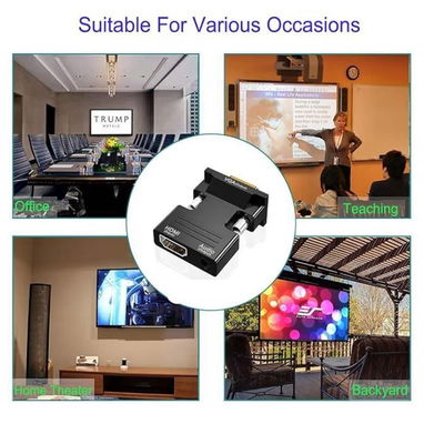 Adaptador HDMI a VGA, convertidor de audio y video HD 1080P con conector de 0.138 in - Img 123339931