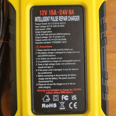 ⚡ Cargador inteligente para baterías de 12 V y 24 V. Cargatodas las baterías de 12V y 24V, LiFePO4, Plomo, AGM, GEL, SLA - 4/4