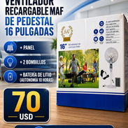 Ventilador recargable con Batería de Litio y Panel Solar - Img 53490999