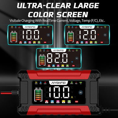 Cargador de batería de 12 V 10 A, cargador inteligente - 4/6