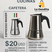 Cafetera italiana 4 tazas mensajería gratis - Img 52462931