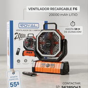 Ventilador Recargable F6 20000 mAh | Royal ( BATERÍA LITIO ) - Img 57775699