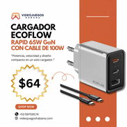 Cargador EcoFlow RAPID 65W GaN con Cable de 100W | videojuegoshabana.com - Img 55492465