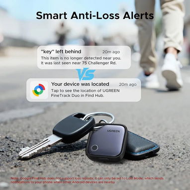 Localizador ( Airtag )( GPS ) UGREEN Finder Duo Localizador Bluetooth iPhone Android Recargable para Llaves y mucho más - Img 121805425