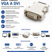 Adaptador VGA a DVI *PRECIO 8 USD* - Img 54572777