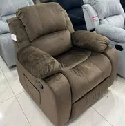 BUTACA RECLINABLE GIRATORIO MECEDORA DE TELA BROWN ORIGINAL - Img 50954173
