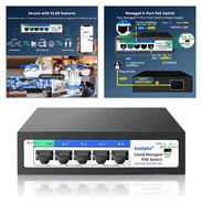 Switch poe 5 puertos 3 son a GB y 2 a 100mb $45 - Img 56393035