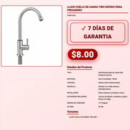 LLAVE CUELLO DE GANSO TIRO RÁPIDO PARA FREGADERO . - Img 57881958