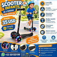 SCOOTER INFANTIL DE 3 RUEDAS CON LUCES LED - Img 58286913