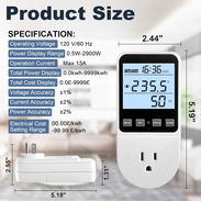 Medidor de potencia, monitor de uso de electricidad, consumo de energía para el hogar - Img 52111641