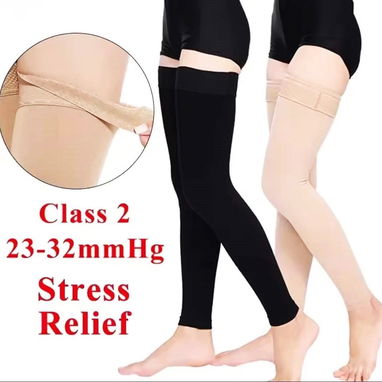 medias de Compr. Ortop: 5 tipos: Hiper Altas (todo muslo), Muy Altas (1/2 muslo), Altas: (h/ rodilla), c/ Zipper y Extrq - 2/10