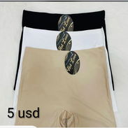 Blumer short de tela de licra elatizado talla XL Color negro y beige - Img 57521481