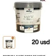 PINTURA MATE COPO DE NIEVE MACY COLOR BLANCO - Img 54726711