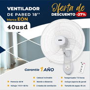 Ventilador de pared 18 pulgadas marca EÓN.... - Img 55025267
