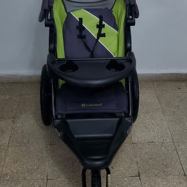 Coche de 3 ruedas gris y verde - 2/4