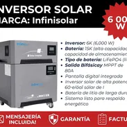 CONJUNTO TODO EN UNO MARCA INFINI-SOLAR. INVERSOR 6000 W Y BATERÍA 15 KWH - Img 57749604