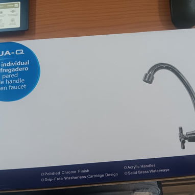 Aqua-Q Grifo Pared 21cm Sin Goteo Rejilla, Grifo Pared Aqua-Q Altura 21cm Cartucho Anti-goteo VPT#-0522 - Img 122774440