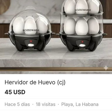 Vendo hervidor de huevos, vaporera dash egg para 6 huevos. - Img 125262779