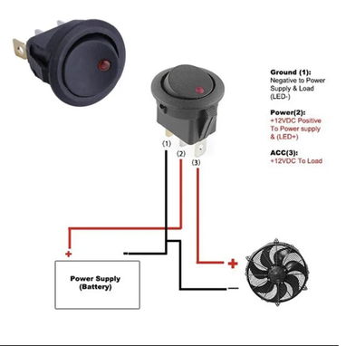 INTERRUPTOR AUXILIAR EXTRA CON LED DE AVISO DE ENCENDIDO PARA FUNCIONES AGREGADAS DE LUCES, AUDIO, ETC - 2/3