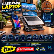 💻 BASE 💻 PARA LAPTOP CON SOPORTE DE CELULAR. TENEMOS MENSAJERÍA CON FACTURA Y GARANTÍA. 📲 54833699 - Img 58136499