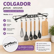 Colgador para cocina de 8 ganchos metálicos (DH) - Img 56428082