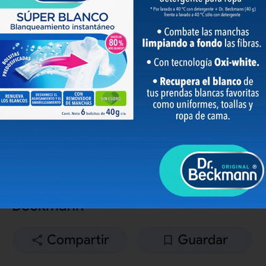 Súper Blanco del Doctor Beckmann Blanqueador intenso Excelente Resultado 💜 - 7/7