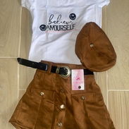 Conjunto completo de 3 piezas (Blusa + Falda + Boina) - Img 57599650