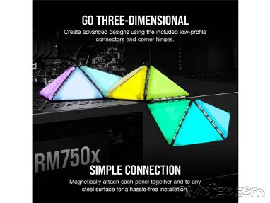 0km✅ Corsair LC100 Accent Lighting Panels, 9x Mini Triangles, Starter Kit 📦 ARGB, iCUE ☎️56092006 - Img 68565439