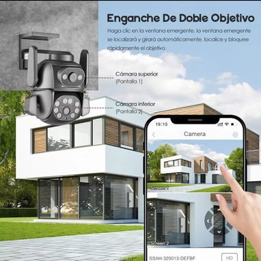 Doble camara de seguridad con alarma e inteligencia artificial - Img 111731594