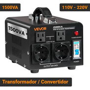 GU- Transformador Convertidor de Voltaje VEVOR 1500VA 110V-220V Step Up Down Compacto, 135 USD - Img 57634843