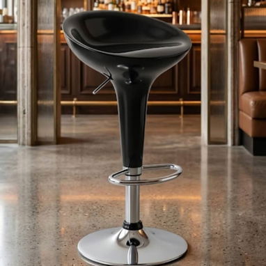 Silla giratoria baqueta de bar con base cromada nueva en su caja comunícate con Pedro - Img 126141385