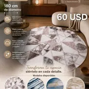 Alfombra Circular Decorativa – 180 cm  💰 60 USD  Transforma cualquier espacio con esta elegante alfombra - Img 56831261