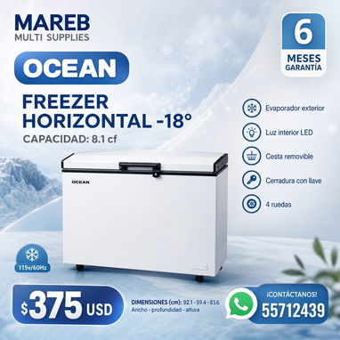 Neveras o freezer horizontal marca OCEAN - Img 124612616