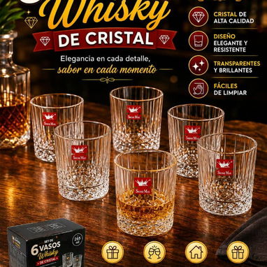 Vasos de cristal para Wisky 270ml - 6 PSC 💎 9 USD - 2/2