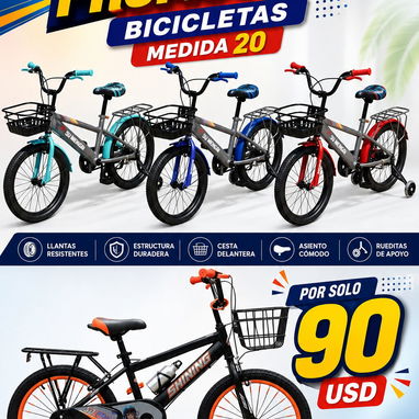 Bicicletas para niños y niñas.  Medida 12 y 20 - 2/6