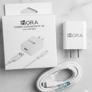 CARGADOR 12W PUERTO USB A Y CABLE IPHONE ENTRADA USB A DE 2.4A CARGA RÁPIDA Y TRANSFIEREN DATOS MIDEN 1m (MARCA 1HORA) - Img 57576587