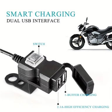 Cargador a prueba de salpicaduras para moto. - 4/4