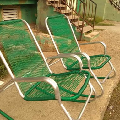 Se venden se reparan forran los sillones de aluminio a domicilio solo C habana interesados llamar o WhatsApp 59318903 - Img 122357405