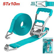 🔗 Correas De Trinquete (Linga) Carga: 5 T Longitud: 10 m Ancho: 50 mm Factor de seguridad,A 54 usd. - Img 56747364