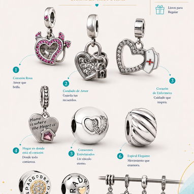 Charms y cierres de seguridad copia 1x1 plata 925 Pandora SPARKLE✨ - 2/5
