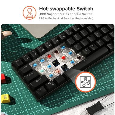 Teclado mecánico inalámbrico 60% - Img 124808366