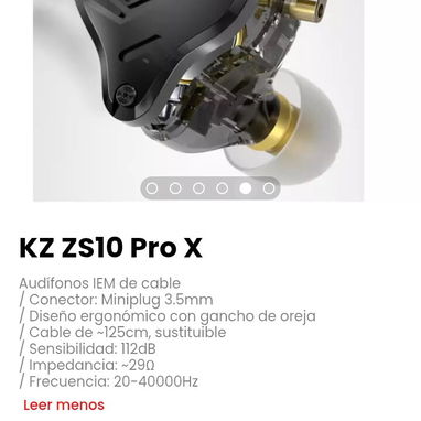 KZ ZS10 Pro X Audífonos IEM de cable - Img 122431086
