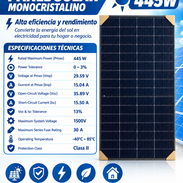 ✅PANELES SOLARES MONOCRISTALINO 445W 120USD - Img 52203178