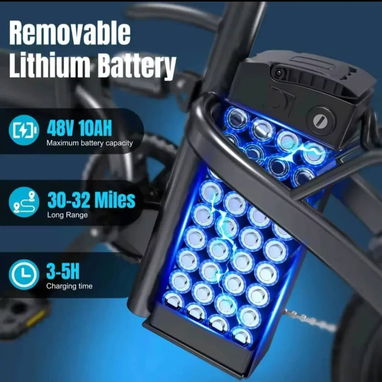 Oferta Bicicletas Eléctricas Nuevas de Paquete La Mas Barata, Batería Litio , Autonomía 35 a 50 Km, 3 Velocidades Ojo - 3/4