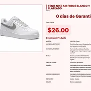 TENIS NIKE AIR FORCE BLANCO Y PLATEADO VPT#-0318 - Img 55244063