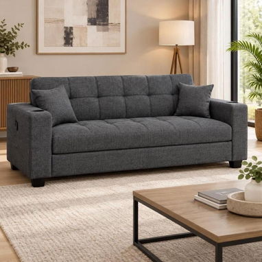 SOFA CAMA CON PORTA VASO Y BAUL - 2/3