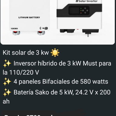 Kit de energía Must, Sako, etc (inversor + baterías + paneles solares) - Img 122670388